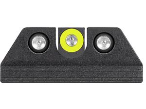 Night Fision Standard Height Night Sight Set FN 509 Tritium Front, U-Notch Black Ring Rear Steel Nitride - 386907