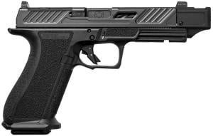 Shadow Systems SS2240CA DR920P Elite 9mm 10+1 Black Black Nitride Optic Cut/Serrated/Window Cut Stainless Steel Slide Black Black Interchangeable Backstrap Grip *CA Compliant 