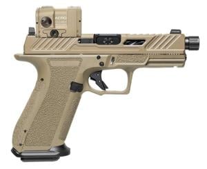 Shadow Systems SS3022AM MR920 Elite With Optic Compact 9mm Luger 15+1 4" Match Grade Spiral Barrel Flat Dark Earth Cerakote Optic Cut/Serrated/Window Cut Stainless Steel Slide FDE Polymer Frame With Beavertail & Picatinny Rail Aimpoint Acro Red Dot