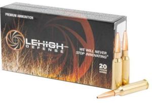 Lehigh Defense 6.5 Creedmore 130 Grain Controlled Chaos Brass Rifle Ammo, 20 Rounds, LA65CM-130-CC 810129403466