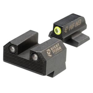 Night Fision Optics Ready Stealth Night Sight Set for Canik Mete SF and TP9 Pistols w/ Yellow Front Ring, Black, One Size, CNK-029-187-250-YGZG CNK029187250YGZG