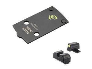 Night Fision Sight & Optic Plate Combo, 507K to Springfield Hellcat OSP - Tritium Front 
