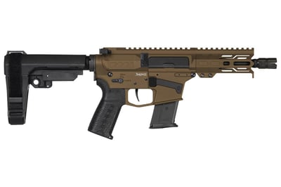 CMMG Banshee MK57 5.7x28mm Pistol with Midnight Bronze Cerakote Finish and CMMG Ripbrace 810148624477