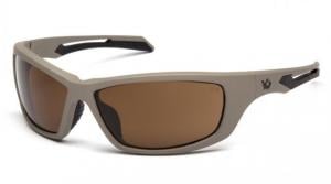 Venture Gear Tactical Howitzer Safety Glasses w/Bronze Anti-Fog Lens, Tan, Universal, VGST1318T VGST1318T