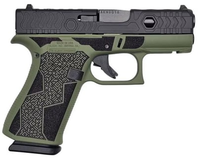 Glock 43X Kavorka 9mm O.D. Green Cerakote, 3.4" Barrel, Optic Ready, 2-10 Rd Mags, New Custom Pistol by Shark Coast Tactical UX4350204FRKVGR