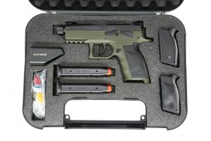 SPHINX SDP COMPACT ALPHA 9mm Pistol OD Green Cerakote frame/Black slide 9mm Pistol 4.2'' threaded 13.5x1LH barrel DA/SA w/ decocker (2) 15rd mags S4-WWSXX-E027 S4-WWSXX-E027