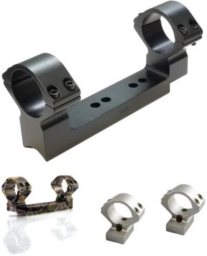 Talley Lightweight Alloy Scope Mounts, Thompson/Center Encore, 1in Tube, Low, Silver, S930716