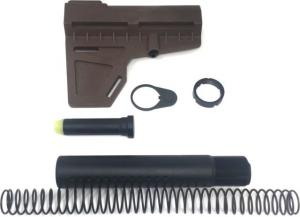 KAK Shockwave Package, Pistol Stabilizer Brace/Tube/Buffer/Buffer Spring/Endplate/Castle Nut, Brown, SHOCKWAVE-PACKAGE-BROWN SHOCKWAVEPACKAGEBROWN