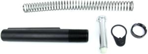 Tacfire AR-15 Mil-Spec Buffer Tube Kit W/ Standart End Plate, 8 in 6-position, Black, MAR048