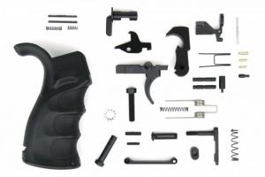 Tacfire AR15 Lower Parts Kit w/Enhanced Pistol Grip, Black, LPK02USA-B