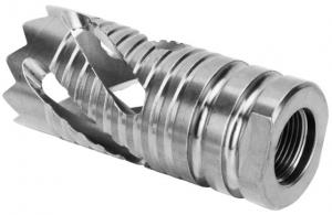 TacFire .308 5/8X24 Spiral Crown Muzzle Brake, Black, MZ1021-3SS MZ10213SS