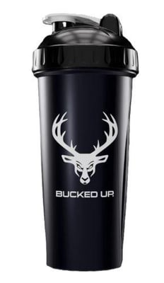 BUCKED UP SHAKER 28OZ BLACK &amp; WHITE BPA FREE 