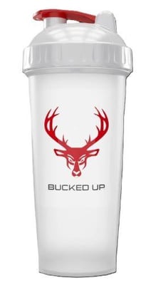 BUCKED UP SHAKER 28OZ RED &amp; WHITE BPA FREE 