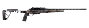 Seekins Precision Havak Slam 308 Win 16" Black Cerakote Spiral Fluted Threaded Barrel, Black Hardcoat Anodize 20 MOA Rail w/Bubble Level Receiver, Skeletonized Wrapped Carbon Fiber Woodland Shadow Camo Aluminum Stock 0011340033-F 