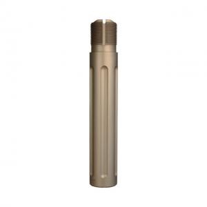 JE Machine Tech Buffer Tube Receiver Extension, AR-15, Pistol Length, Fluted, Mil-Spec, 6061-T6, Anodized, Tan, PS-BTP3TAN