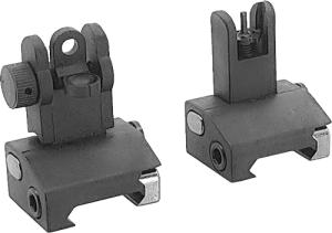JE Machine Front and Rear Flip Up Gun Sights Polymer Black TSPS7B