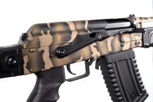 Kalashnikov USA KOMRAD Semi-Auto Firearm - Russian Tiger Camo | 12ga | 12.5" Barrel | Vertical Forward Grip | SBA3 Brace