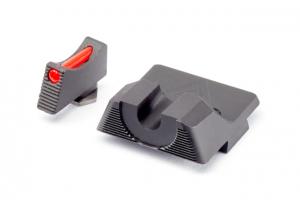 Wilson Combat Vickers Elite Glock Sight Set, Black Serrated Rear, Red Fiber Optic Front, .245 in, 901BFOR245 811826025838