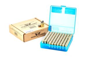 Wilson Combat Bill Wilson Signature Match .45 ACP 200 Grain Lead Semi-Wadcutter Brass Cased Pistol Ammunition, 100 Round, A45-200-LSWC-100-100RD A45200LSWC100100RD