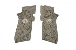 Wilson Combat EDC X9 Grips, Aggressive Starburst Pattern, G10 Dirty Olive, 853DO 853DO