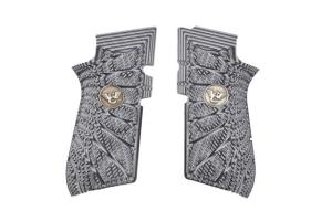Wilson Combat EDC X9 Grips, Aggressive Starburst Pattern, Gray/Black G10, 853GB 853GB