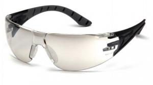Pyramex Endeavor Plus Safety Glasses w/Indoor/Outdoor Mirror Lens, Black/Gray, SBG9680S