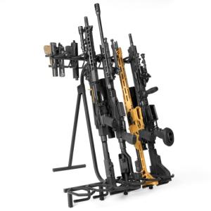 Savior Equipment Mobile Firearm Rack, Black, RK-RIF6-ST-BK RKRIF6STBK