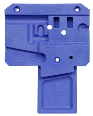 Midwest Industries AR-15 Lower Receiver Block, Blue, MI-LRB 812102033622