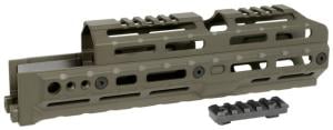 Midwest Industries AK Alpha Series M-LOK Handguard, ODG, 10 inch, MI-AK-ALPHA-10.0-ODG