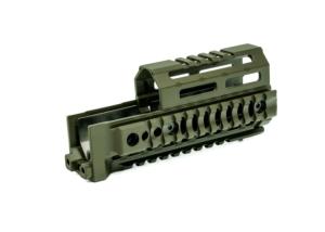 Midwest Industries AK Alpha Series Quad Rail Handguard, 6.0in, Magpul ODG, MI-AK-ALPHA-QR-6-ODG