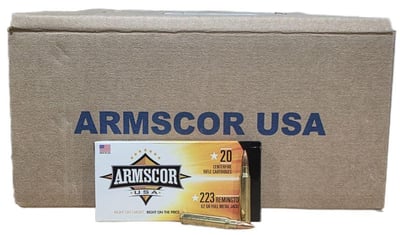 Armscor USA Rifle .223rem, 62gr FMJ, 1000rd Case - $399.99 (Free Shipping on Orders $600+) 