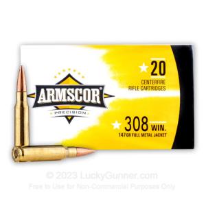 API 308WIN 147 FMJ 20 FAC308-1N