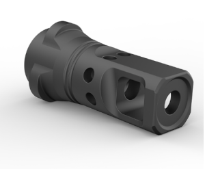 BreekÂ ECHO Single Port Muzzle Brake, 5/8x24 TPI, .30 CAL 