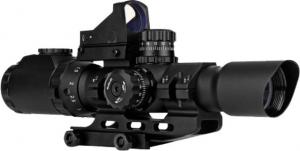 Trinity Force 1-4X28 Assault Scope Combo w/ Red Dot, 28mm, Mil Dot Reticle, Black, SR11S1428BH 812530021369