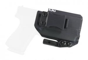 FDO Industries The Pyre Lightbearing IWB Kydex Holster for Glock 19/19X/32/45 w/Olight PL-Mini 2 w/claw and Optic cut, Black, 2123