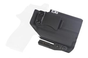 FDO Industries The Pyre Lightbearing IWB Kydex Holster for Sig P320 Compact w/Olight PL-Mini 2 w/claw and Optic cut, Black, 3328