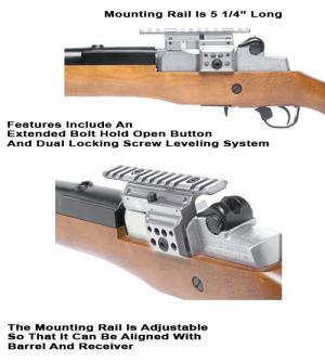 GG&G Ruger Mini-14 Scope Mount, Silver, GGG-1519BD GGG1519BD