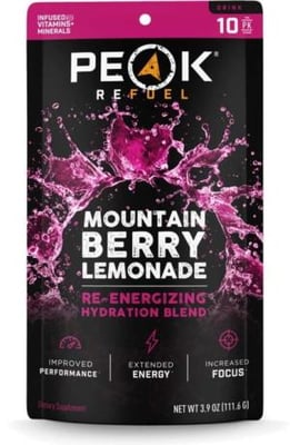 Peak Refuel Mountain Berry Lemonade Re-Energizing Drink Stick Pack, 10 Pack, 58877