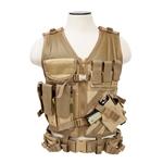 NCStar CTVL2916T Tactical Vest Tan, XL-XXL+ CTVL2916T