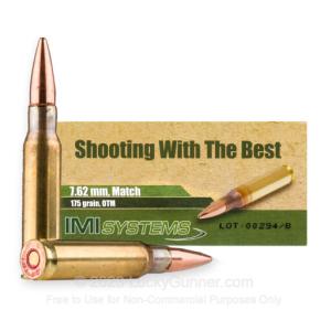 7.62x51 - 175 Grain OTM - IMI - 20 Rounds 100499980US (20)