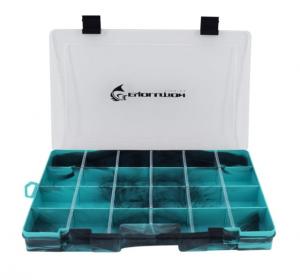 Evolution Outdoor Drift Series 3700 Colored Tackle Tray, Seafoam Green/Black, 3700, 37004-EV