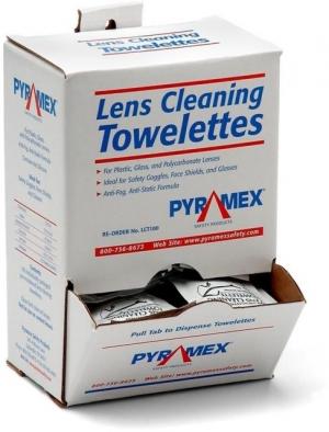 Pyramex 100 Individually Packaged Lens Cleaning Towelettes LCT100