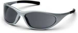 Pyramex Zone II Safety Glasses - Gray Lens, Silver Frame SS3320E