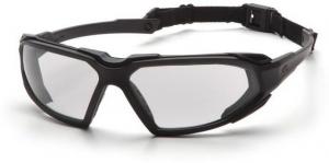 Pyramex Highlander Safety Glasses - Clear Anti-Fog Lens, Black Frame SBB5010DT 814992011575
