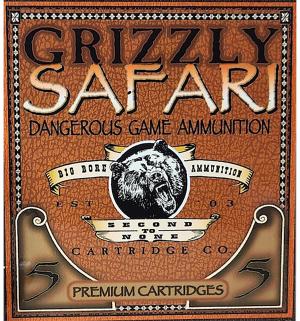Grizzly Cartridge Safari 500-416 Nitro Express Ammo 400 Grain Solid Round Nose Lead Free Box of 5 815152011008 Free Shipping with $100 