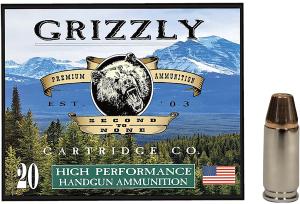 Grizzly Ammunition High Performance Pistol Ammunition GC9+P+3, 9mm, Full Metal Jacket Flat Point, 147  GR, 1125  fps, 20 Rd/bx
