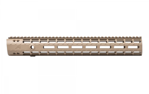 AR15 15" Enhanced M-LOK Handguard, Gen 2 - FDE Cerakote (w/ BAR Barrel Nut) 815421028874
