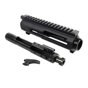 Tiger Rock Upper Receiver, AR-15, .223/5.56 .300 Blackout, Side Charging Billet And Nitride BCG Gen 2, Hard Coat Anodized, Black, Medium, URSBCG-AR