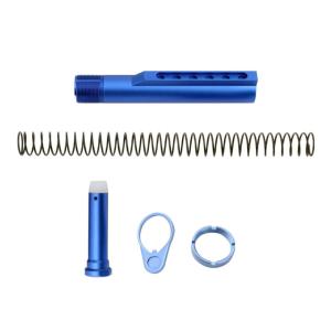 Tiger Rock Six Position Mil-Spec Buffer Tube Kit, AR-15 M4, Blue, Small, ST007MBL