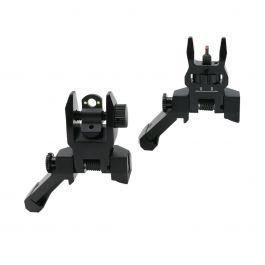 AR15 FLIP UP SIGHT SET 45 DEGREE FIBER OPTIC